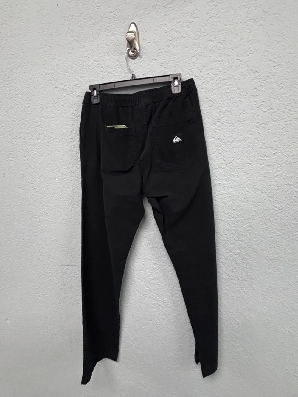 NWT Quiksilver Men’s Sz S Black Elastic Waist Beach Pants; Pckts Fit IPhone 15+